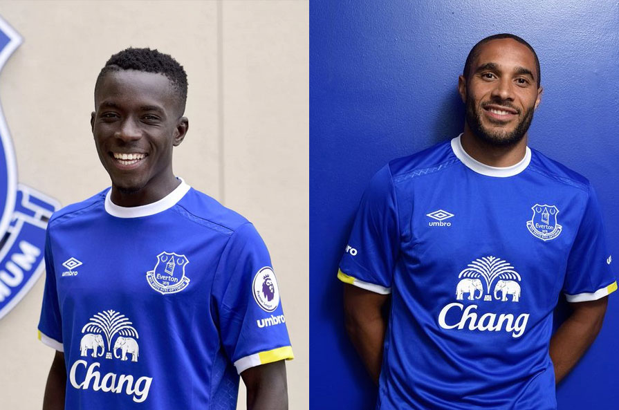 Idrissa Gueye and Ashley Williams Idrissa Gueye and Ashley Williams
