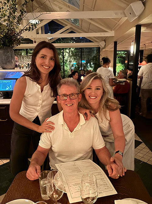 Nigel Groome and his daughters